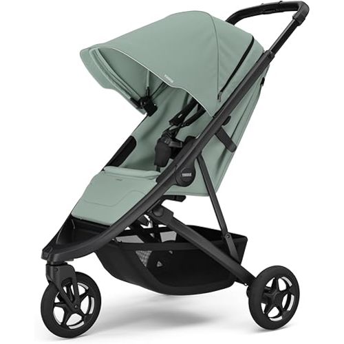 Thule Spring 2 Single Child Stroller, Lightweight & maneuverable, Compact fold, Ventilated Canopy, Adjustable Handlebar