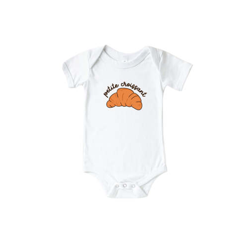 'Petite Croissant' Baby Graphic Bodysuit