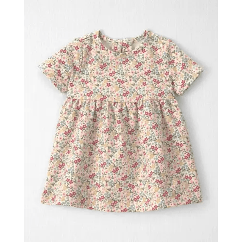 Baby Girl Organic Cotton French Terry Dress in Floral - Little Planet | Carter's