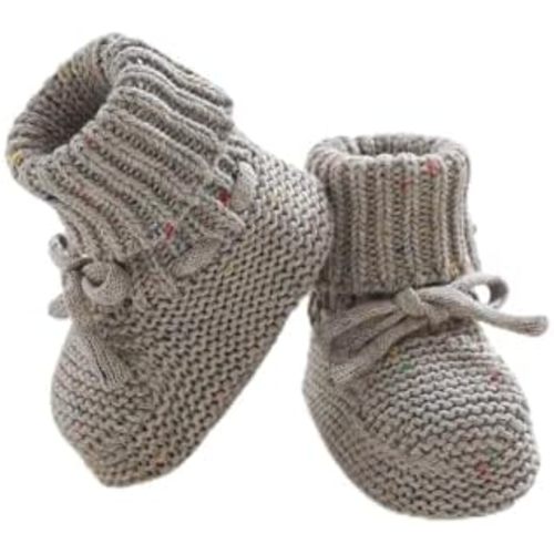 LAWKUL Baby Booties Newborn Babe First Walkers Non-Slip Stay On Boots Crib Shoes Sock Warm Knit Booties for Infant Boy Girl