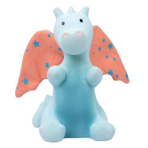 Baby Sunrise Dragon Natural Rubber Rattle with Crinkle Wings