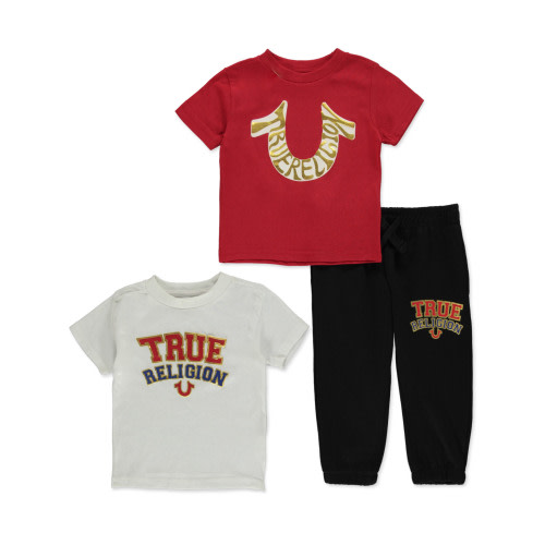 True Religion Baby Boys' 3-Piece Joggers set Outfit