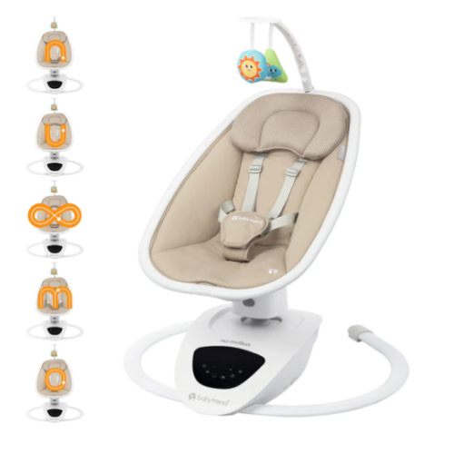 Baby Trend Nu-Motion Infinity Swing | 5 Real-Life Motion Modes and Touchscreen Menu