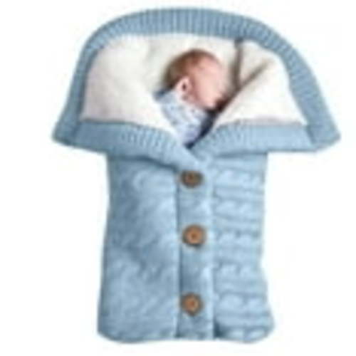 JDEFEG Baby Blankets for Boys Organic Unisex Swaddle Blankets Soft Thick Knit Baby Girls Boys Stroller Wraps Baby Accessory Boy Girl Blanket Cotton Light Blue One Size