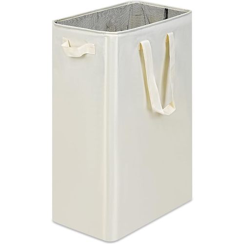efluky Slim Laundry Basket, (75L) Beige