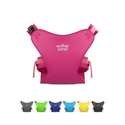 WaterLand Baby Carrier - Innovative Carrier You Can Use Both in Water & Land - Waterproof Infant Chest Holder with Adjustable Straps, Lightweight Toddler Harness for Pool & Beach (SuperPink)