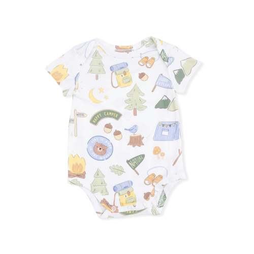 Camping Blue - Short Sleeve Bodysuit