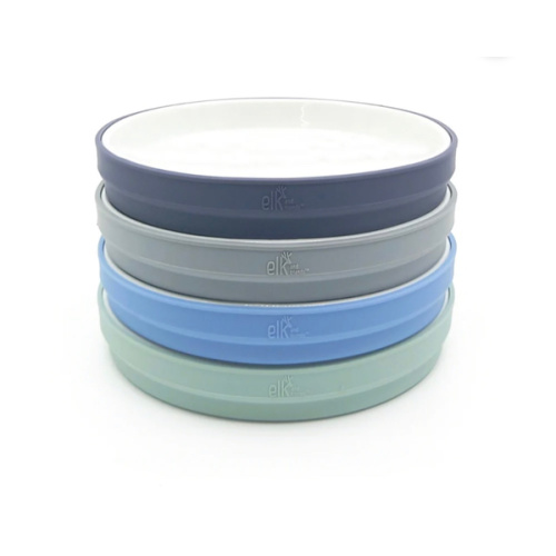 7.8"/20cm Porcelain White Plates with Silicone Sleeves