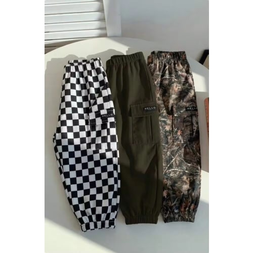 SHEIN 3pcs Baby Boy Casual Camouflage, Plaid, Solid Color Cargo Pants, Cargo Pants Set, Suitable For Summer, Spring, Autumn | SHEIN USA