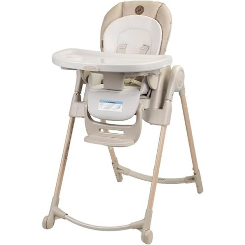 Maxi COSI Minla 6-in-1 Adjustable Highchair, Newborn to 60kg, 5 Recline Positions, 9 Height Levels, Booster & Stool Conversion,Compact Fold, Water‑Repellent EcoCare Fabrics