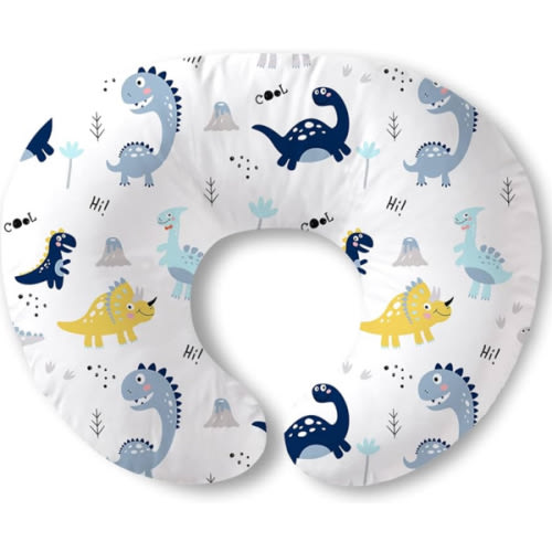 Plushii Nursing Pillow, Breathable Nursing Pillows for Breastfeeding, Breast Feeding Pillows for Mom, Breastfeeding Pillows for Bottle Feeding, Tummy Time, Sitting Support - Dinosaurs World