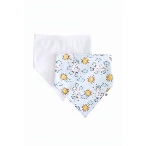 Silly Goose 2pc Bandana Bibs | Blue