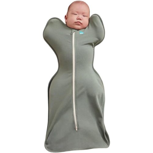 Love To Dream Swaddle Up, Newborn 2.2-3.8 kg, Deep Olive, Snug Fit, Supports Healthy Sleep Routine, 1.0 TOG, Ideal for 20-24°C Temp, Machine Washable Cotton & Double Zip for Easy Nappy Changes