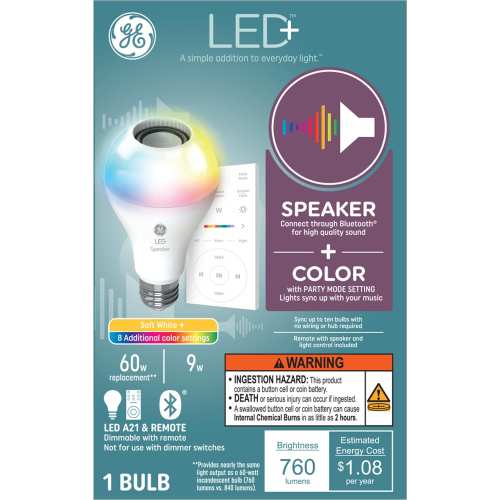 GE LED + 60 -Watt EQ A21 Full spectrum Smart LED General purpose Light Bulb