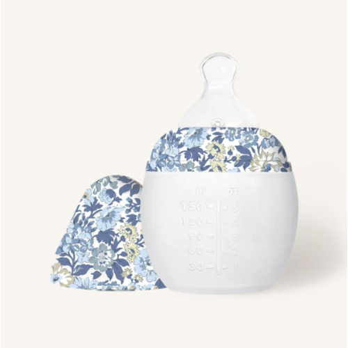 Elhée - Honey Dew medical silicone feeding bottle and physiological teat - Elhée x Liberty - Blue | Smallable