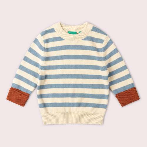 Hazy Blue Striped Knitted Jumper – Little Green Radicals