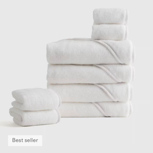 Organic Turkish Cotton Baby Bath Bundle 8-Pack in White