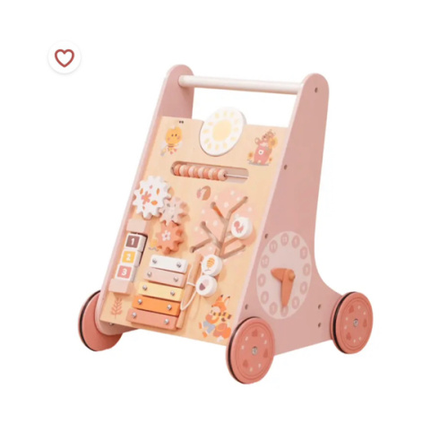 Robud Wooden Baby Push Walker Pink | MontiPlanet.com Toys and Furniture for Child Development