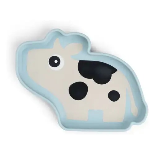 Dotti silicone plate with suction cup | Light blue