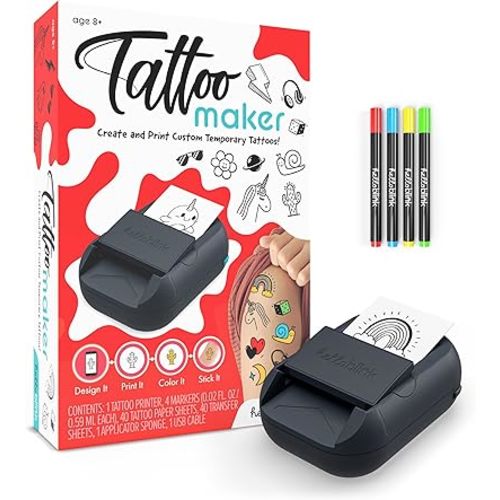 Hello Blink Tattoo Maker Create and Print Custom Temporary Body Art for Kids Ages 8+ – DIY Activity for Parties, Gifts & Creative Fun