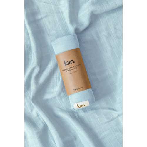 Organic Muslin Swaddle - Pastel Sky – Kiin ®