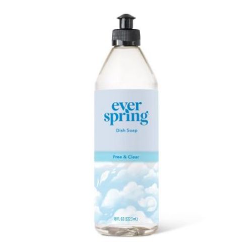 Free & Clear Liquid Dish Soap - 18 fl oz - Everspring™