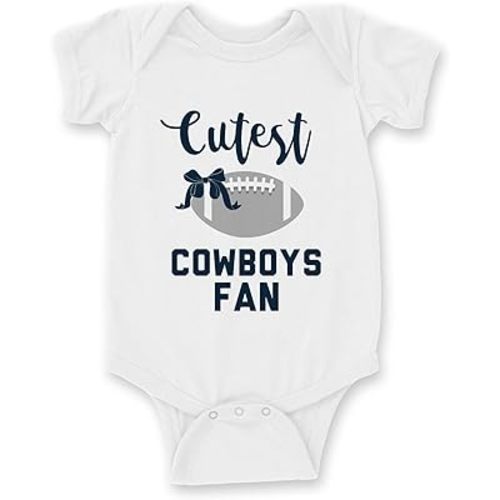 EGDKids Football Fan I Style and Comfort for Your Baby I Unisex Short Sleeve White Baby Body Suit I From Newborn