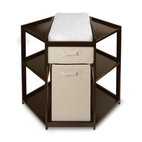 Badger Basket Diaper Corner Baby Changing Tablewith Hamper