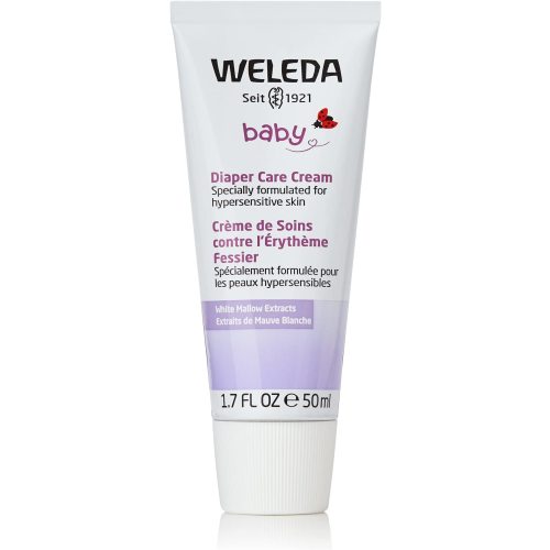 Weleda Baby White Mallow Diaper Care Cream, 1.7 Fluid Ounce, Fragrance Free Plant Rich Protection with White Mallow, Pansy, Sesame and Coconut Oils - 1.7 Ounce (Pack of 1)