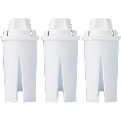 Amazon Basics Enhanced Replacement Water Filters for Water Pitchers, BPA-Free, WQA & NSF Certified, Compatible with Brita Water Pitchers & Drinking Water Filter Systems, 6 Month Filter Supply, 3-Pack