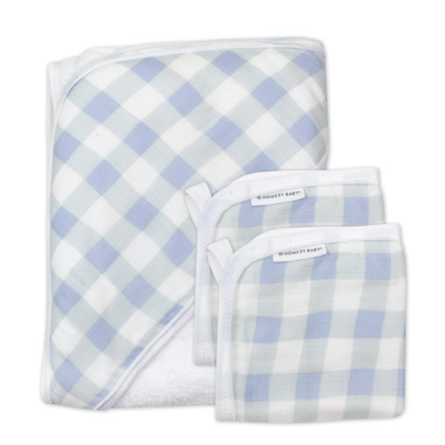 3-Piece Organic Cotton Hooded Towel Set, Tossed Skulls | Honest Baby Clothing