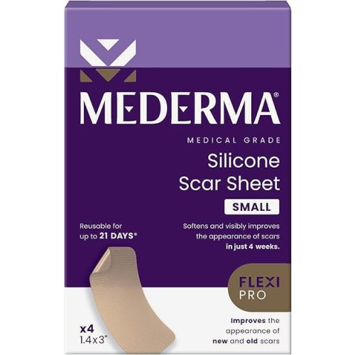 Mederma Medical Grade Silicone Scar Sheets, for Old and New Scars, 4 Count