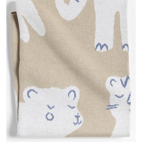 Heirloom Animal Printed Organic Cotton Baby Stroller Blanket