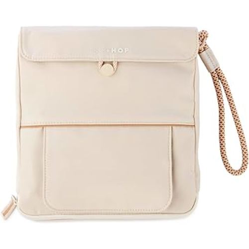 Skip Hop Travel Baby Changing Pad with Easy-Clean Surface, Covers Public Changing Stations, Wipes Pocket, Diaper Storage, Disposable Bag Dispenser and Magnetic Wipes Pocket, Clean Slate, Oat