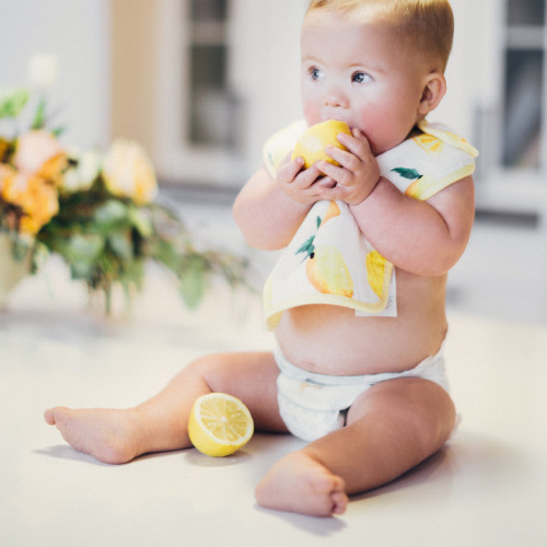 Cotton Muslin Classic Bib (3 Pack) - Berry Lemonade