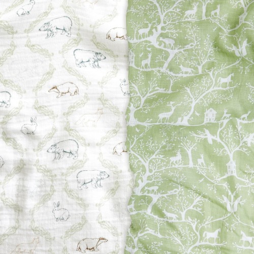 Harmony Essentials Cotton Muslin Swaddles 2pk | aden + anais
