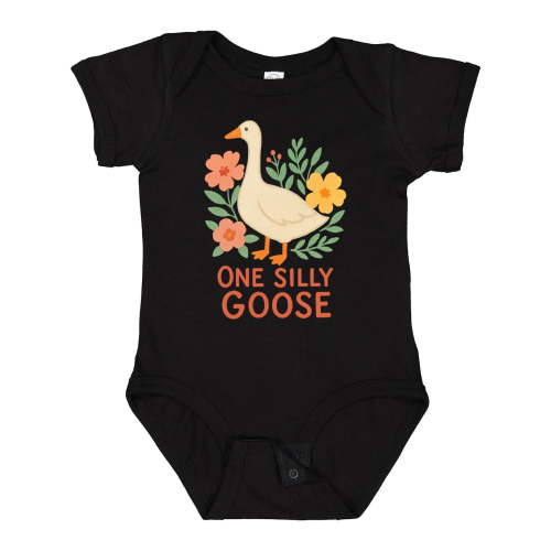 Inktastic One Silly Goose Cute Animal Design Boys or Girls Baby Bodysuit