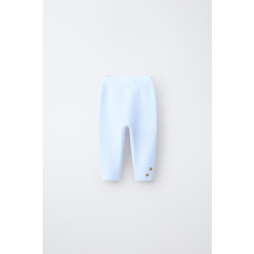 EMBROIDERED KNIT PANTS - Light blue | ZARA United States