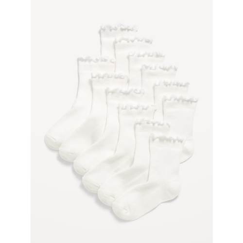 Ruffle-Cuff Crew Socks 6-Pack for Toddler & Baby