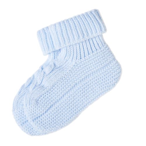 POLO RALPH LAUREN Unisex-baby Baby's Bootie with Cable 1 Pair Pack Soft Cotton Comfort