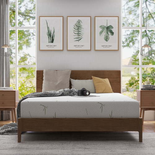 Full Mattress, 8 inch Memory Foam Mattress Bed in a box, with Green Tea Cool, Medium, Made in USA