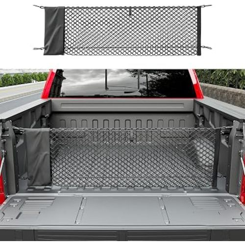 xipoqix Truck Bed Cargo Net 49.21 x 18.11 Inch Compatible with 2015-2026 Ford F150 Truck Bed Organizer Mesh Net Replacement for 2015-2026 Ford F-150 Accessories