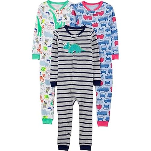 Simple Joys by Carter's Baby-Boys 3-Pack Snug Fit Footless Cotton PajamasPajama Set