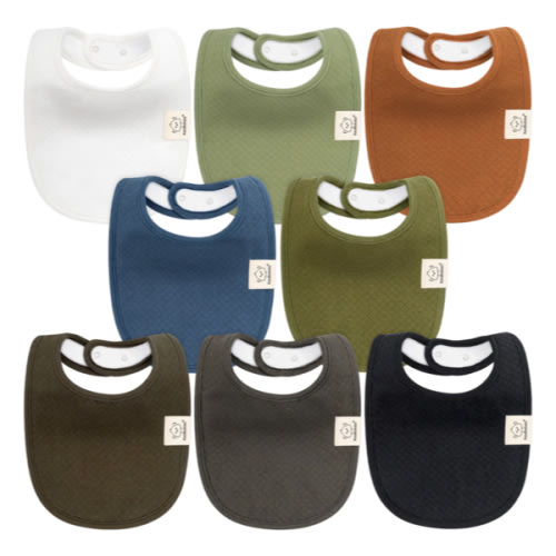 8-Pack Urban Quin Drool Bibs - SAHARA color