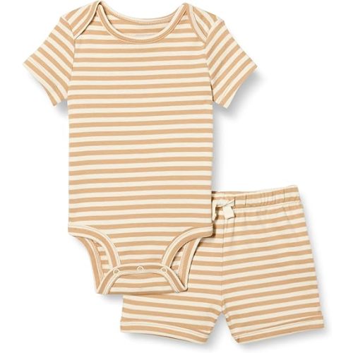 Amazon Essentials unisex-baby Bodysuit and Short Set
