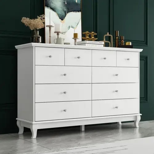 Willa Arlo™ Interiors Hoschton 10 Drawer 55.1" W Double Dresser & Reviews | Wayfair