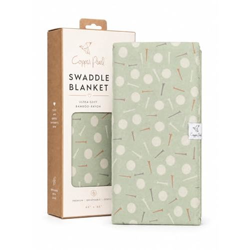 Copper Pearl Swaddle Blankets for Newborns | Soft Stretchy Receiving Blankets for Boys and Girls | Large 46 x 46 Inch Baby Blankets | Lightweight and Breathable Swaddles | Bogey