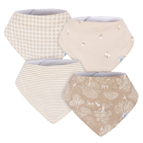 Just Born ® Baby Boy or Baby Girl 4 Pack Bandana Bibs