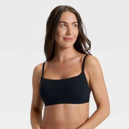 Women's Luxury Collection Luxe Stretch Lightly Lined Scoop Bralette - Auden™ Black L