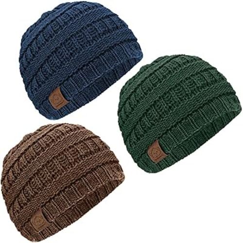 KeaBabies 3pk Baby Beanies for Boys, Girls,Soft Baby Hat (Icelandic, 6-36M)